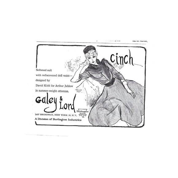 Galey and Lord David Kidd Women Fashion Advertisement 1960s Vintage Print Ad - Picture 2 of 2